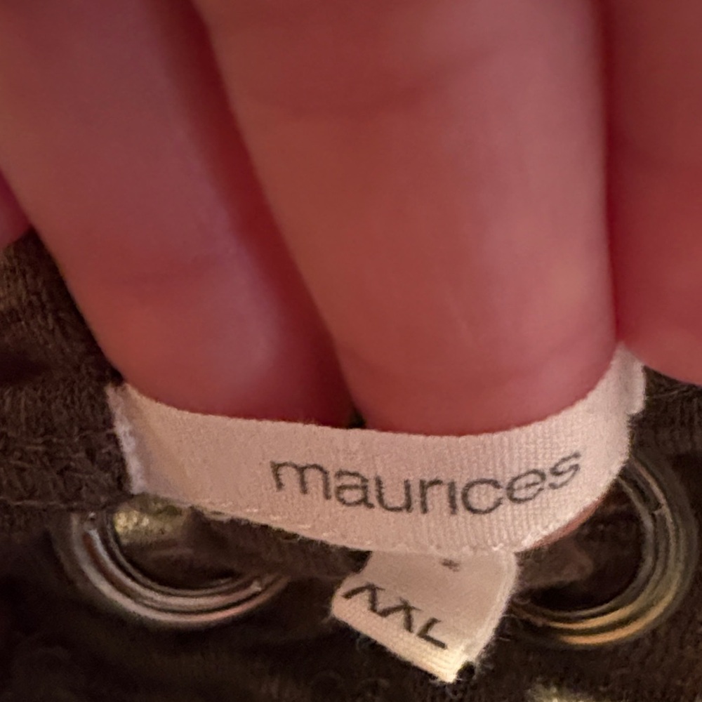 Maurices Brown Lace-Detail Tank Top - Picture 4 of 4